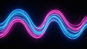 Neon Wavy Line Divider