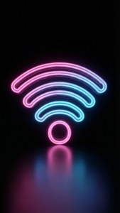 Neon Wi-Fi Lines
