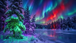 Neon Winter Aurora