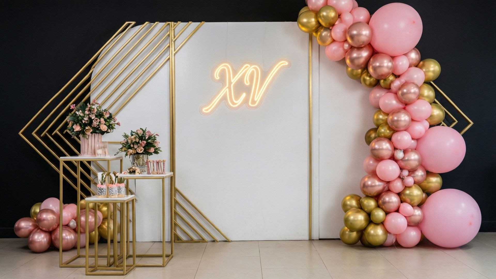 Neon XV Party Setup by Wallpapers.art Studio