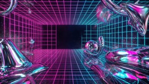 Neon Y2K Grid