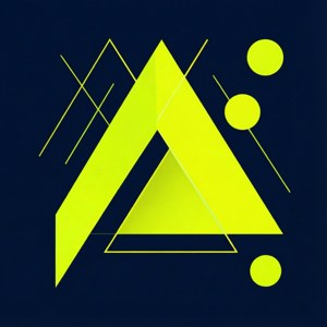 Neon Yellow Geometric Abstraction