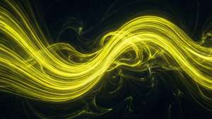 Neon Yellow Wave Abstract