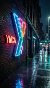 Neon YMCA Sign