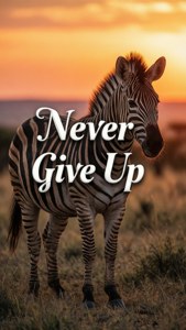 Never Give Up Zebra