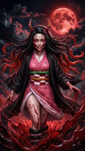 Nezuko Blood Art