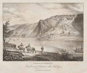 Nieder-oesterreich, Stadt und Ruinen des Schlosses