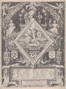 Nieuwjaarsprent van de Haarlemse rederijkerskamer De Wijngaertrancken, 1600