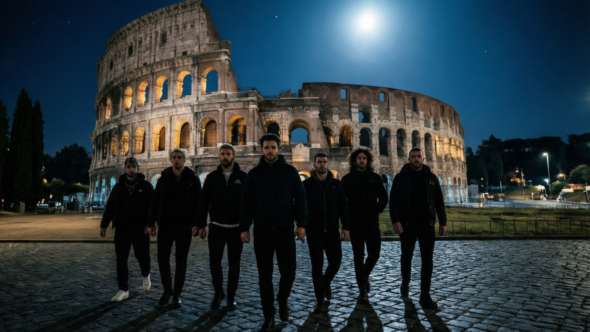 Night at Colosseum by Wallpapers.art Studio