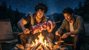 Night Camp Cooking