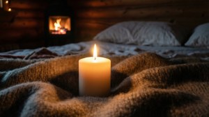 Night Candle and Blanket