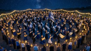 Night Celebration Aerial