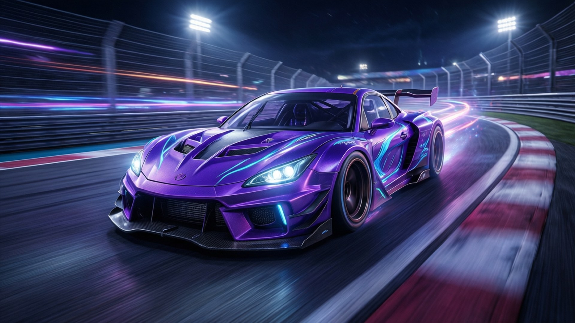 Night Circuit Racer by Wallpapers.art Studio