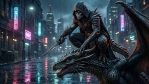 Night City Dragonborn Rogue