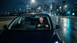 Night Drive Tesla