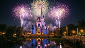 Night Fireworks Castle