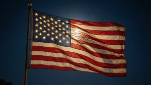 Night Glowing Flag