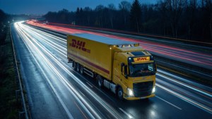 Night Highway DHL Truck