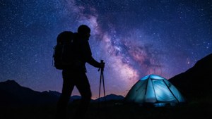 Night Hiker Silhouette