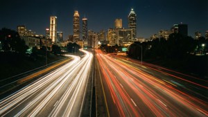 Night Light Trails Street