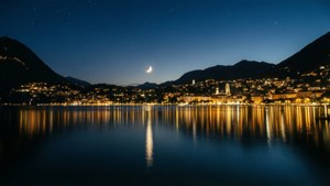 Night Lights Across the Lake