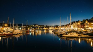 Night Lights at Larvik Harbor