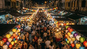 Night Market Aerial
