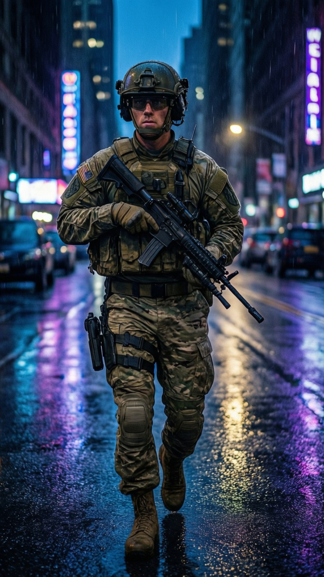 Night Patrol City by Wallpapers.art Studio
