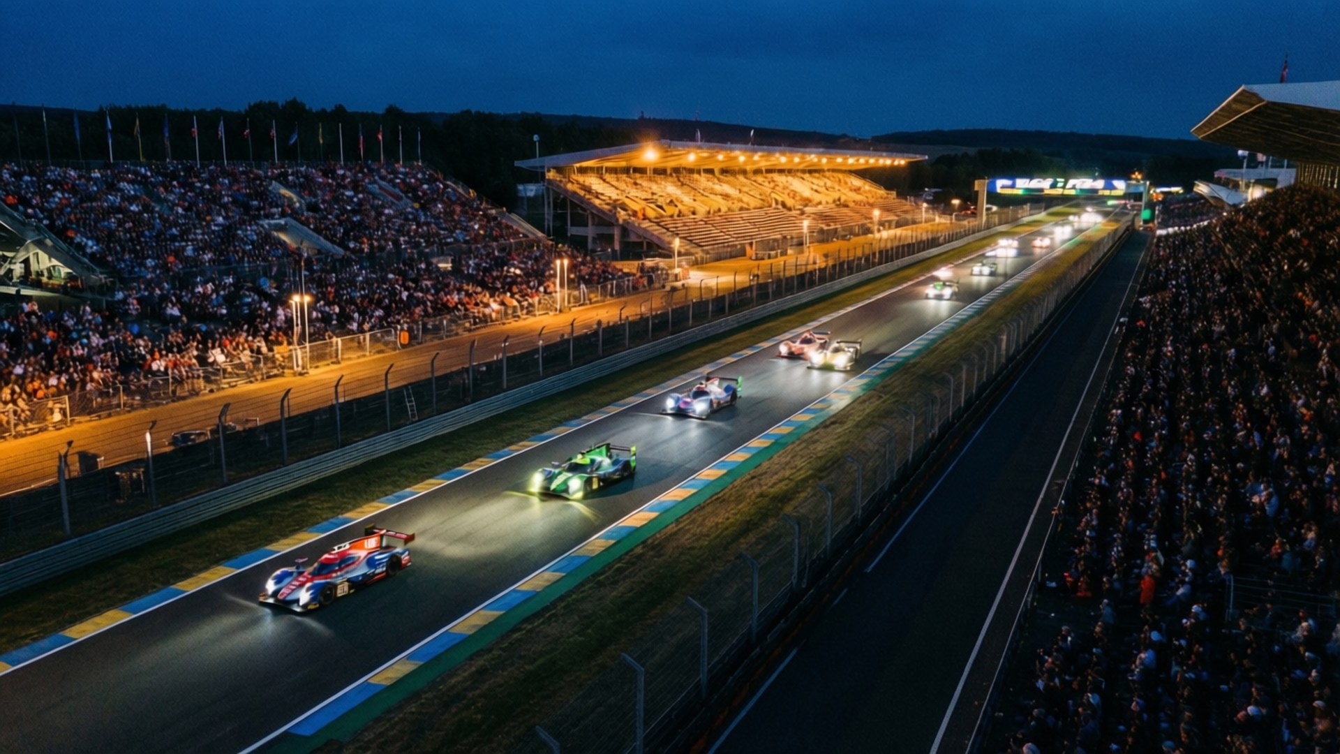 Night Race Aerial by Wallpapers.art Studio