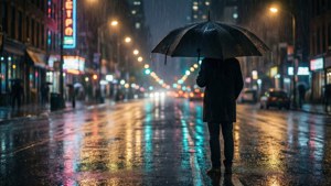 Night Rain Umbrella