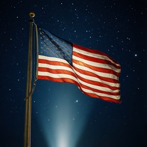 Night Spotlight Flag