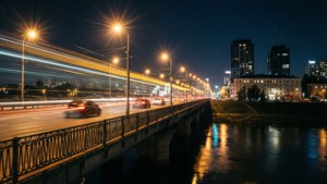 Night Traffic Bridge