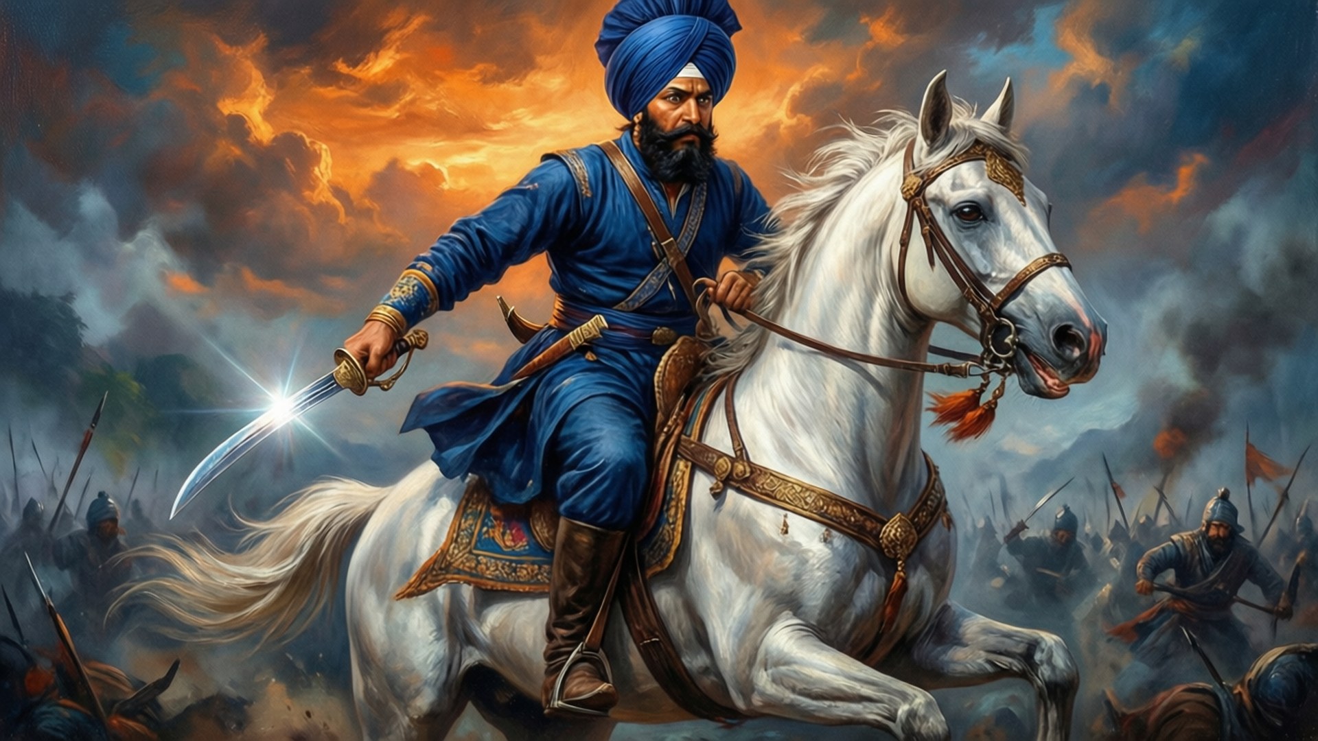 Nihang Warrior Charge by Wallpapers.art Studio