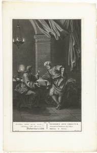 Nikodemus in gesprek met Christus bij nacht