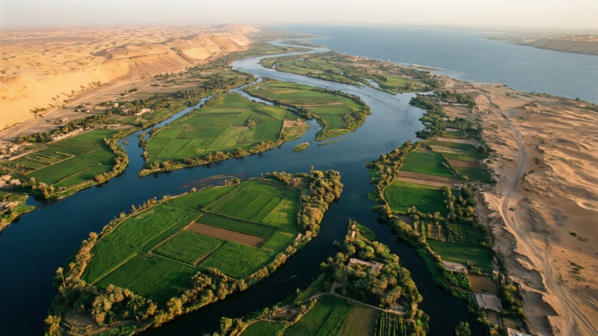 Nile River Delta Aerial by Wallpapers.art Studio