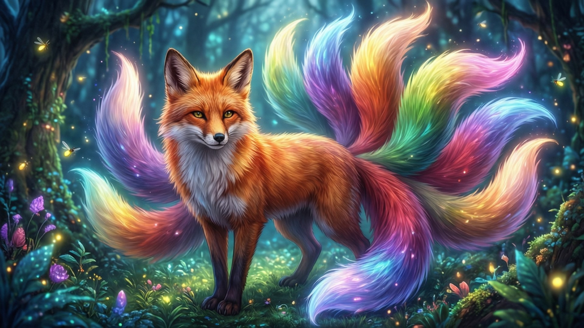 Nine-Tailed Fox Spirit by Wallpapers.art Studio
