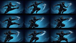 Ninja Moves Sprite Sheet