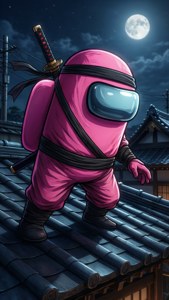 Ninja Pink Among Us