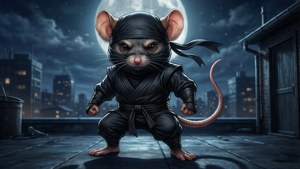 Ninja Rat Rooftop
