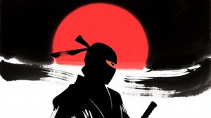 Ninja Sun Silhouette