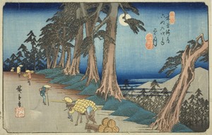 No. 26: Mochizuki, from the series "Sixty-nine Stations of the Kisokaido (Kisokaido rokujukyu tsugi no uchi)"