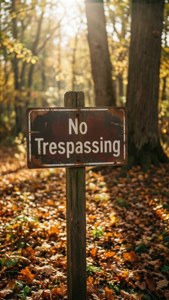 No Trespassing Autumn