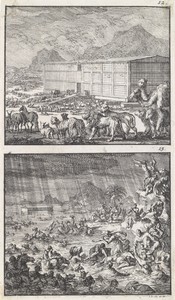 Noach laadt alle dieren in de ark / De Zondvloed