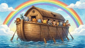 Noah's Ark Watercolor