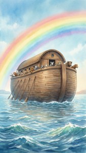 Noah's Ark Watercolor
