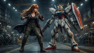 Noin with Gundam