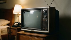 Noir Bedroom TV and Phone