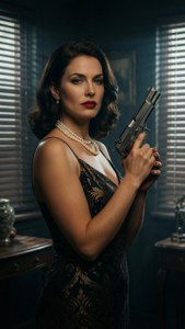 Noir Dame with Gun
