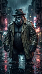 Noir Detective Gorilla