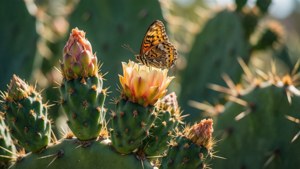 Nopal and Butterfly